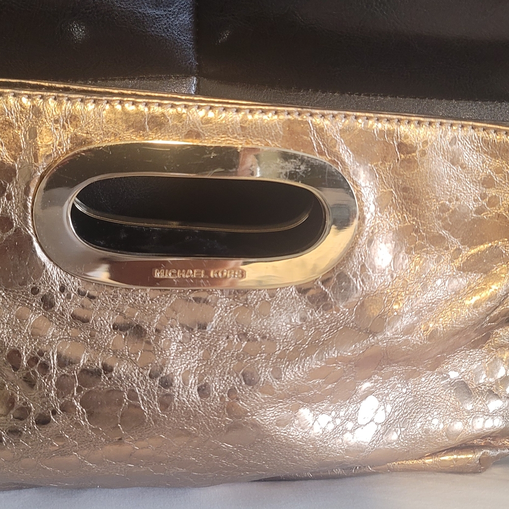 Michael Kors Metallic Gold Clutch